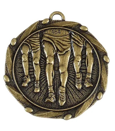 generic running medal antique gold 4 5cm