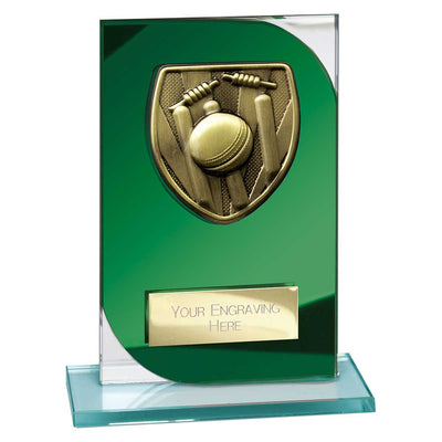 Seismic Cobra Cricket Trophy Award Green And Silver
