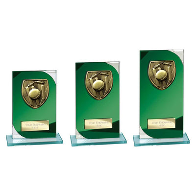 Seismic Cobra Cricket Trophy Award Green And Silver