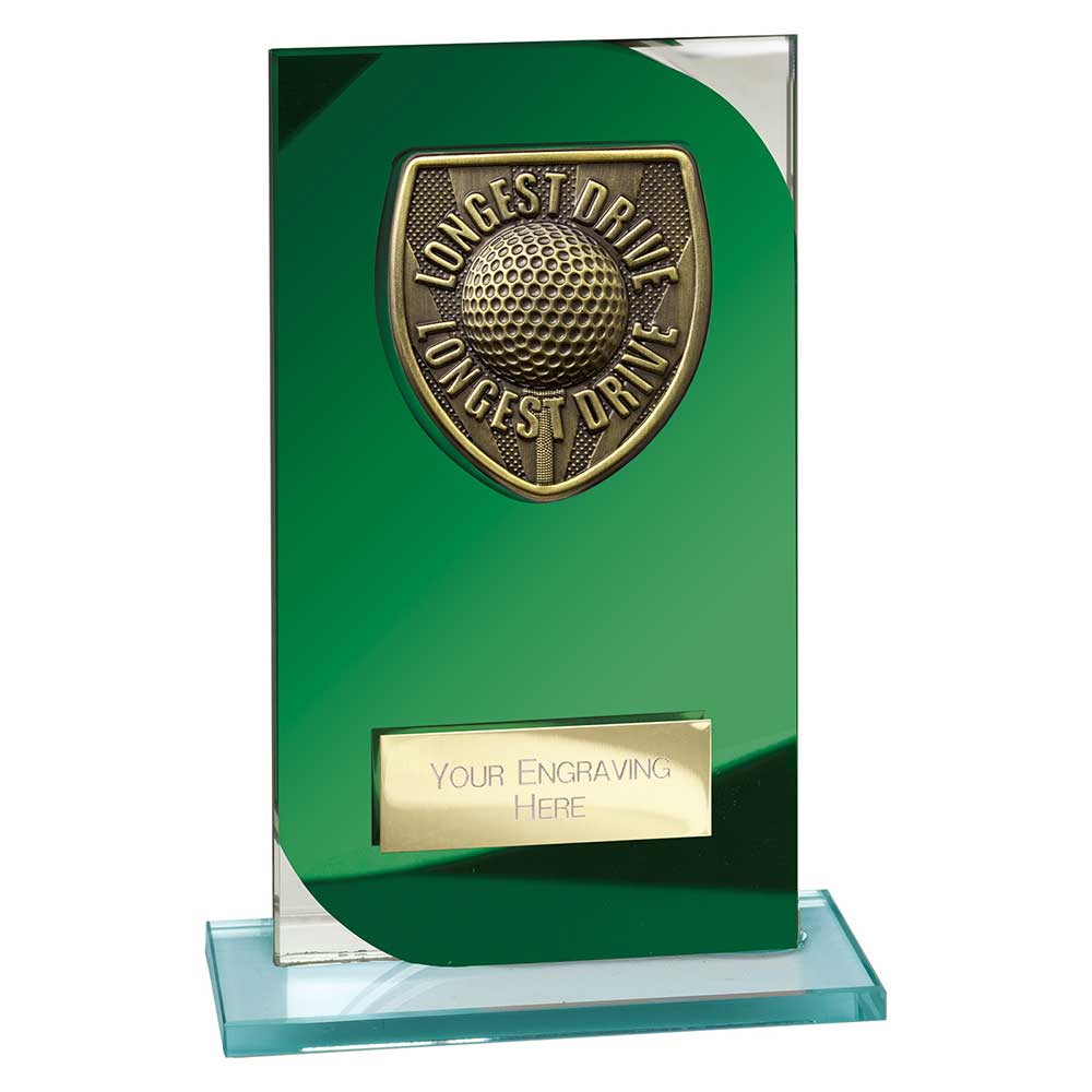 Seismic Cobra Golf Longest Drive Crystal Award Green And Silver