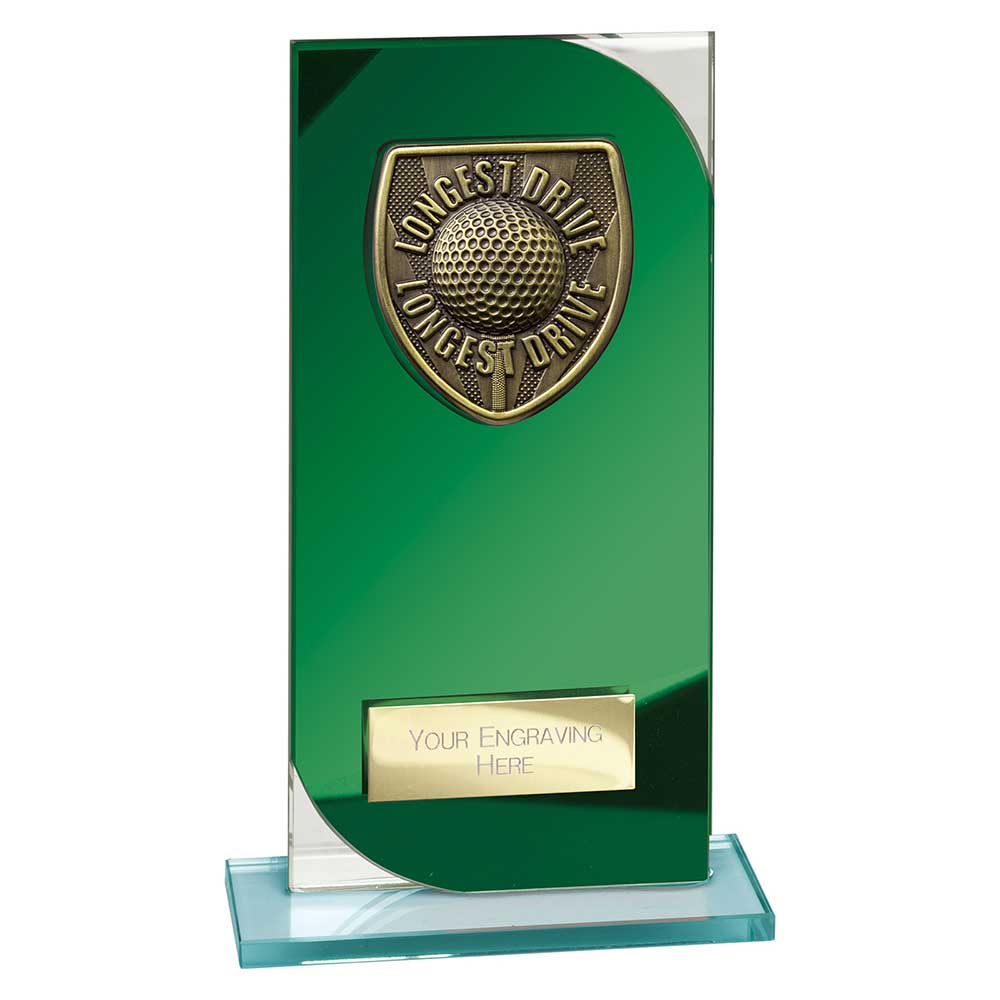 Seismic Cobra Golf Longest Drive Crystal Award Green And Silver