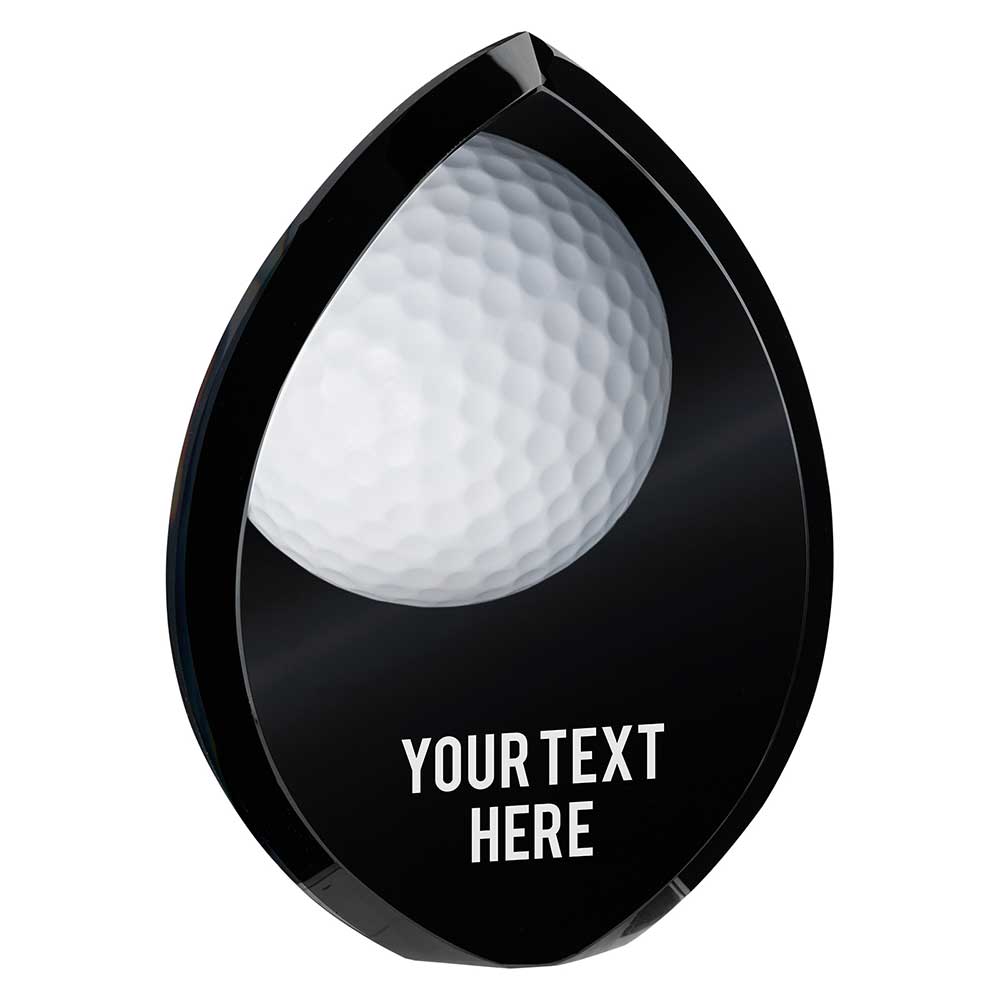 Supremacy Golf Ball Glass Award Black