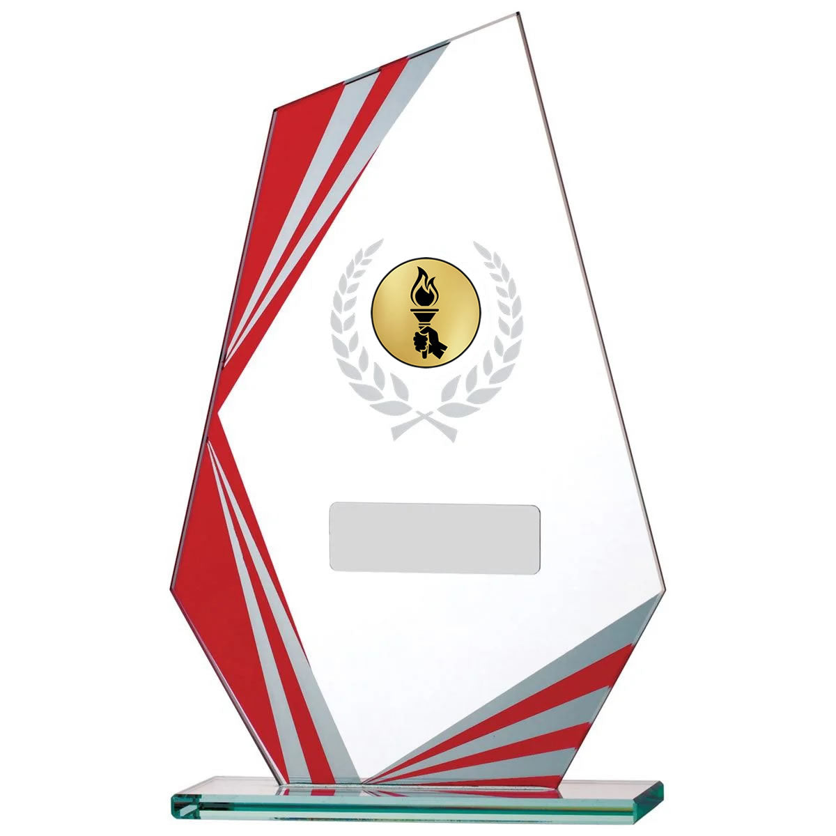 Multisport Coloured Glass Award with Mirror Edge