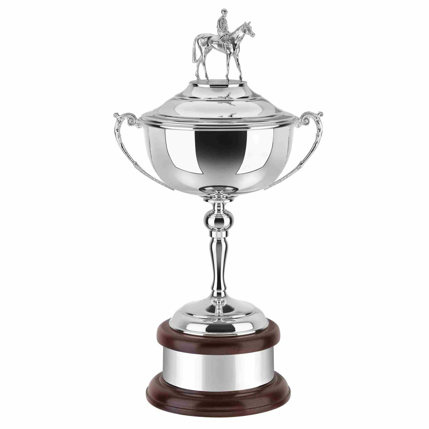 Swatkins Horse & Jockey Winners Cup Trophy Equestrian Award - Silver Plated
