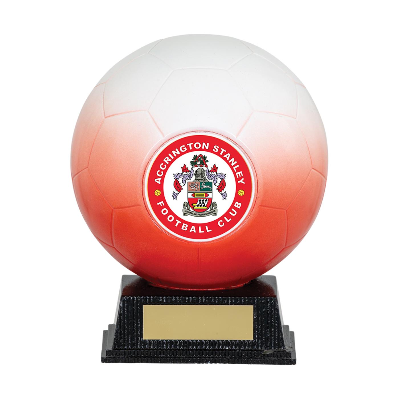 Nova Sphere Football Trophy Award in White & Red – North East Trophies