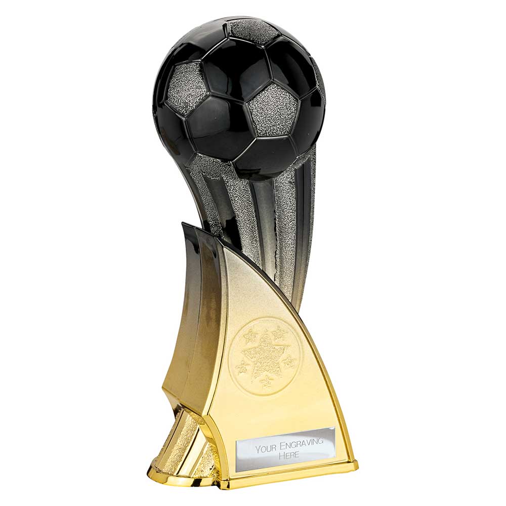 Firestorm Football Trophy Award Heavyweight Black Gold