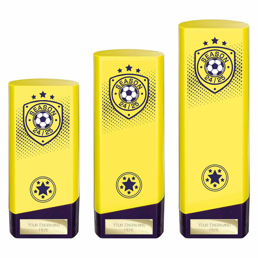 Prime Heavyweight Football Trophy Award Season 24/25- Yellow & Purple