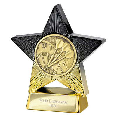 Superstar Darts Trophy Award Black And Gold