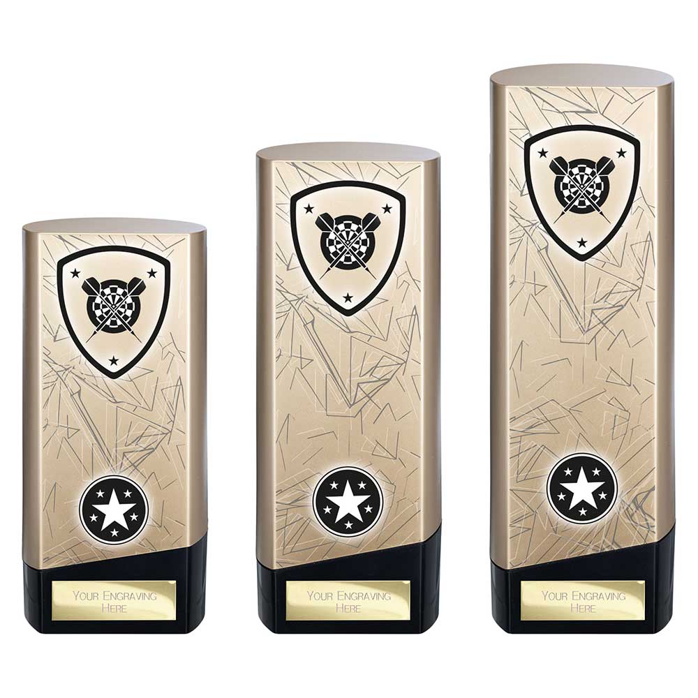 Prime Darts Trophy Heavyweight Award Gold And Black