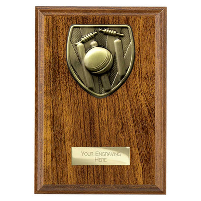 Cobra Cricket Award Plaque Walnut