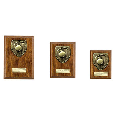 Cobra Cricket Award Plaque Walnut