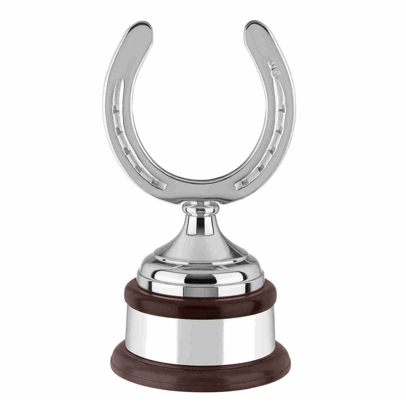 Swatkins Silver Plated Horse Shoe Trophy Equestrian Award