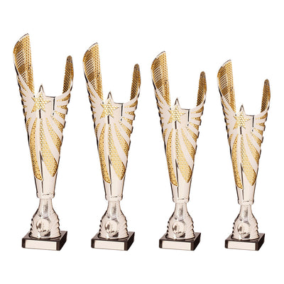 Mega Star Laser Cut Trophy Cup Silver And Gold