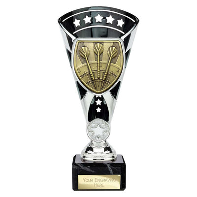 Cobra Star Darts Trophy Cup Silver And Black