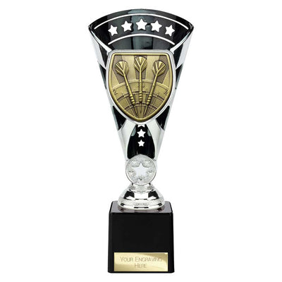 Cobra Star Darts Trophy Cup Silver And Black