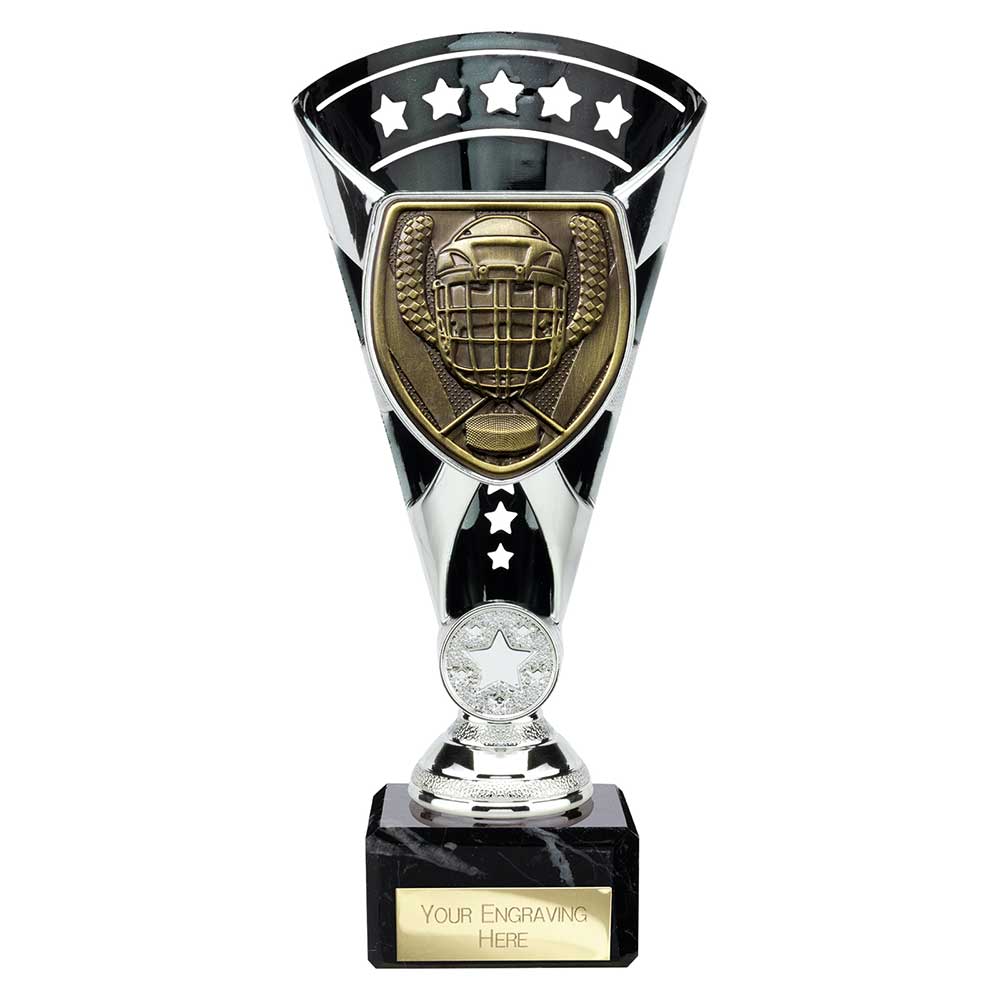 Cobra Star Ice Hockey Trophy Cup Silver And Black