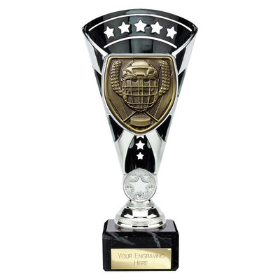 Cobra Star Ice Hockey Trophy Cup Silver And Black