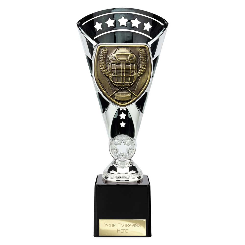Cobra Star Ice Hockey Trophy Cup Silver And Black