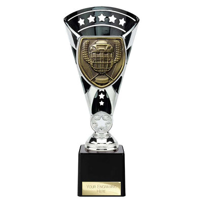 Cobra Star Ice Hockey Trophy Cup Silver And Black