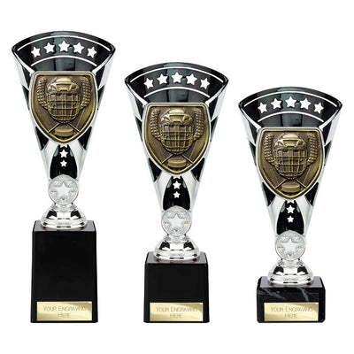 Cobra Star Ice Hockey Trophy Cup Silver And Black