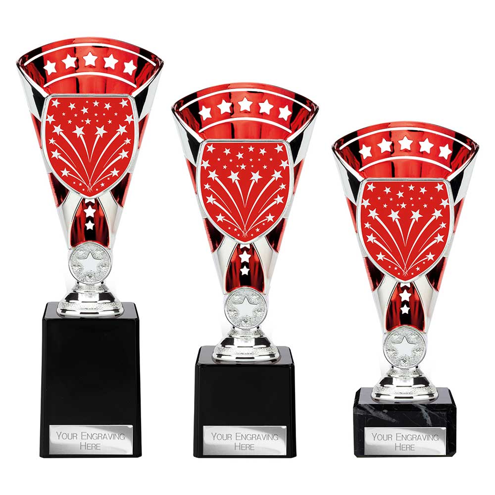 Cobra Star Multisport Trophy Cup Silver Red