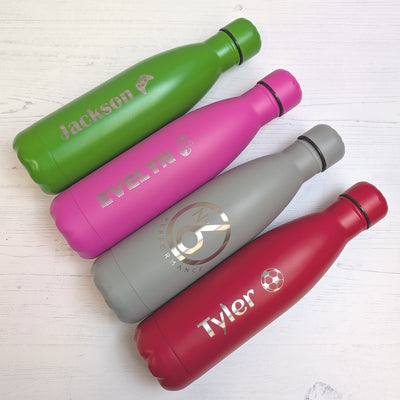 Personalised Water Bottle - Engraved Insulated Metal Bottle