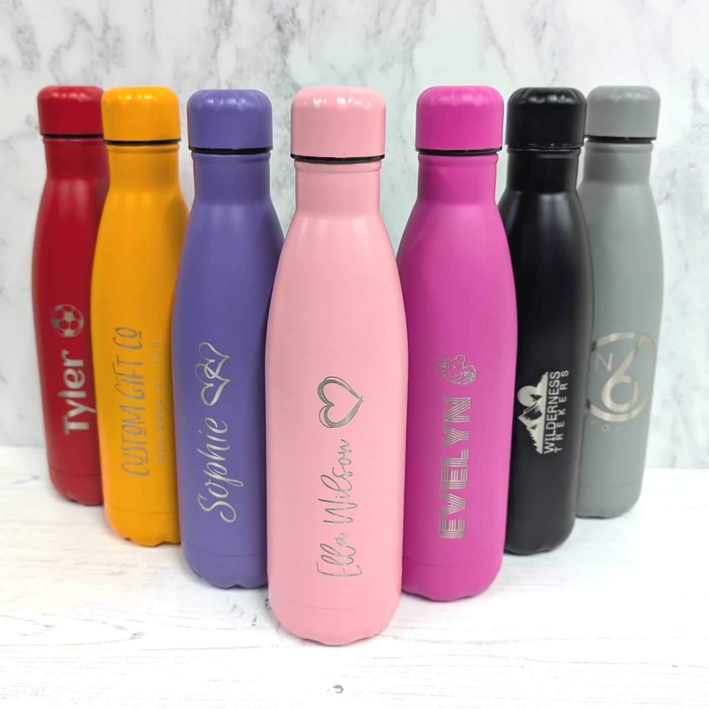 Personalised Water Bottle - Engraved Insulated Metal Bottle