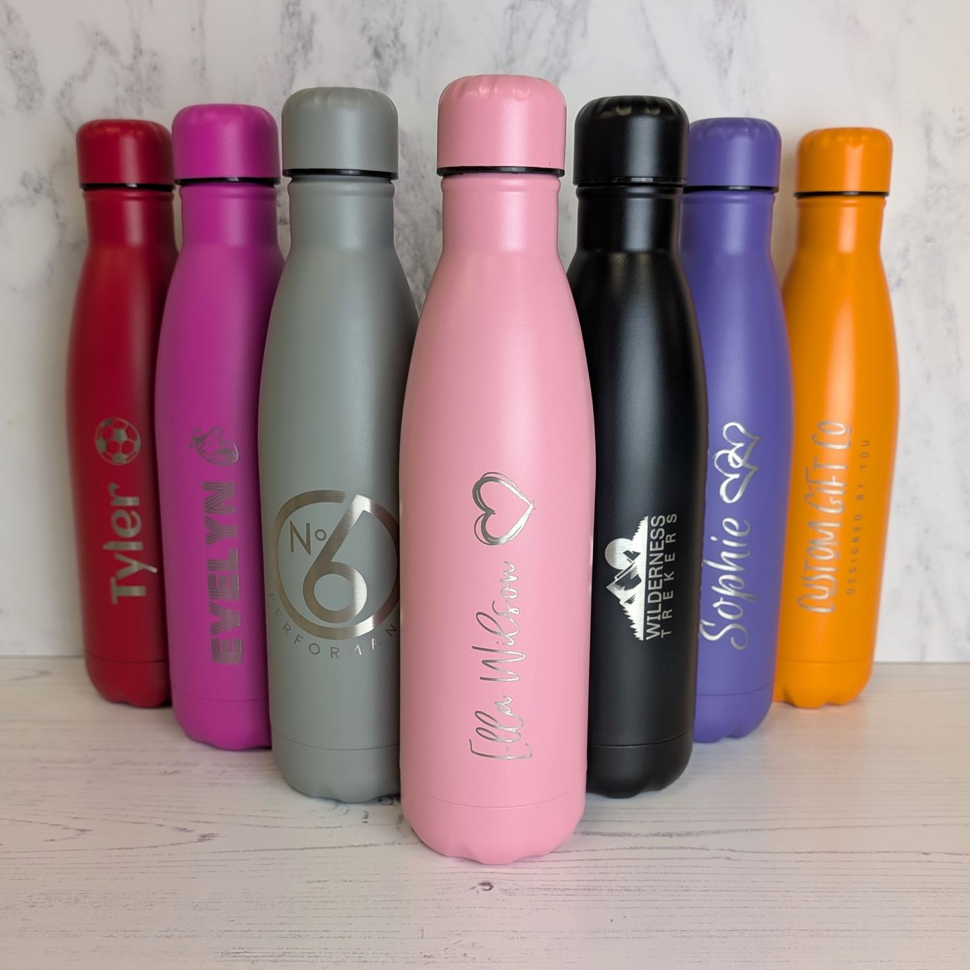 Personalised Water Bottle - Engraved Insulated Metal Bottle