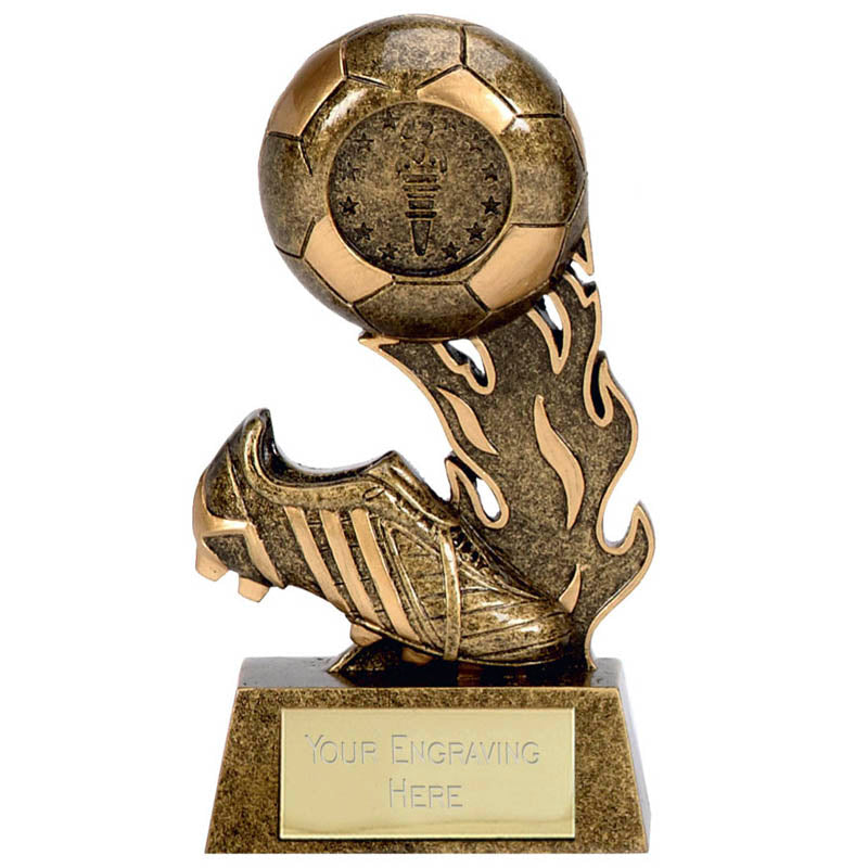 Ball & Boot Soccer Trophy Gold Scorcher Award