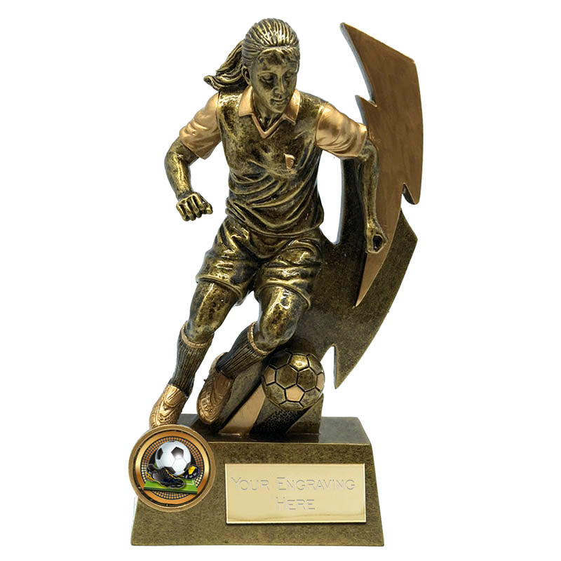 Womens Soccer Gold Trophy Girls Soccer Flash Award