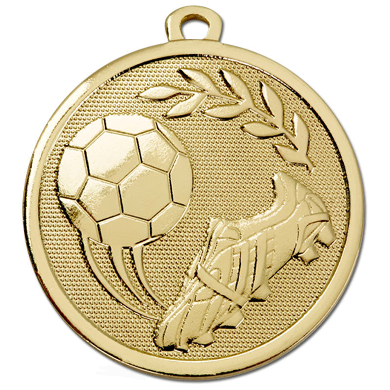 Gold Galaxy Soccer Boot & Ball Medal 4.5cm