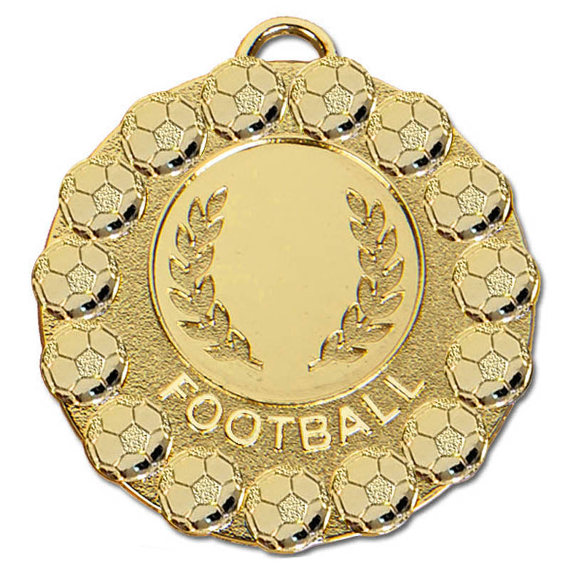 Gold FIESTA Soccer Medal 5cm