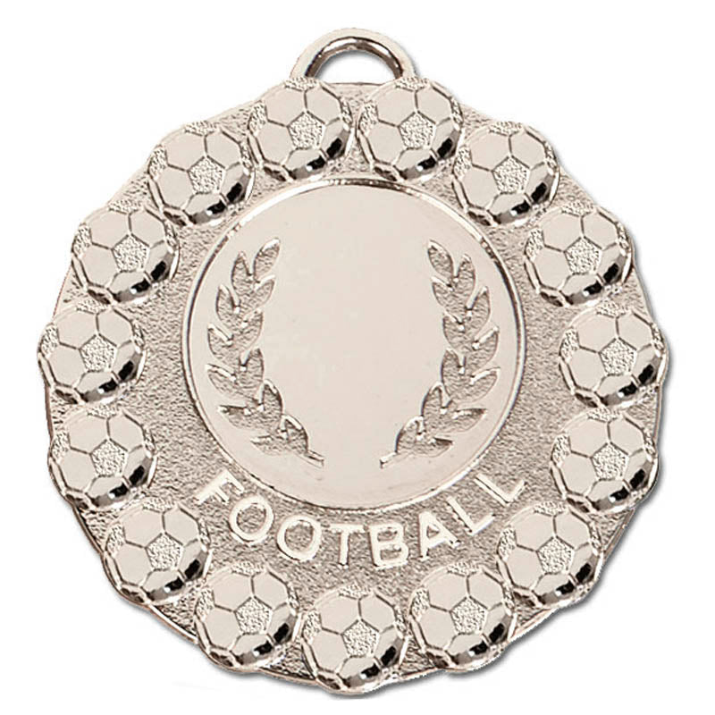Silver FIESTA Soccer Medal 5cm