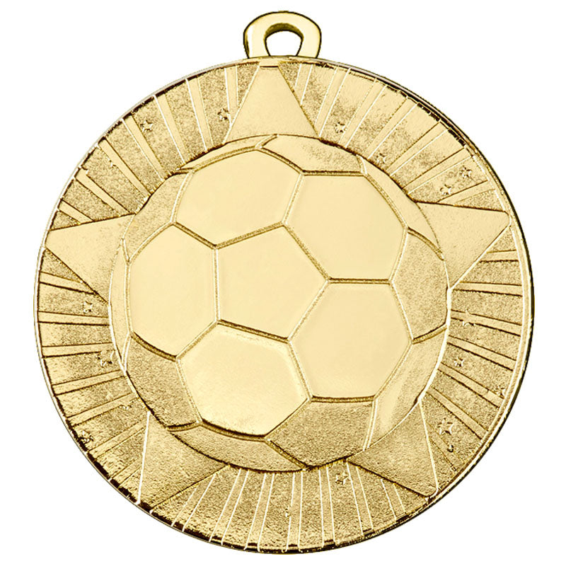 Gold State Star Soccer Medal 5cm