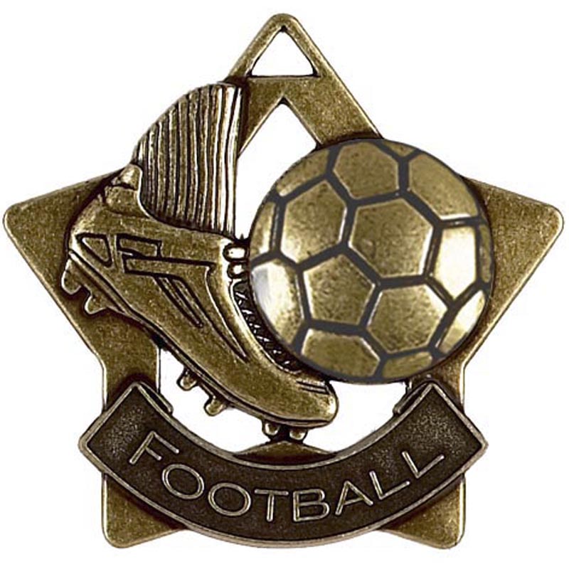 Bronze Soccer Mini Star Medal 5.5cm