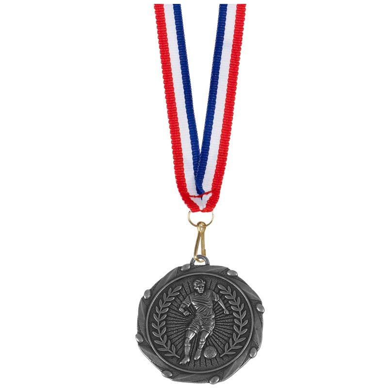 Soccer Player Medal Silver 4.5cm