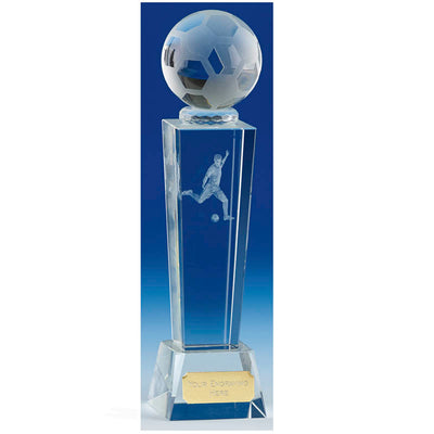 Crystal Soccer Trophy Unite Tower Footballing Award