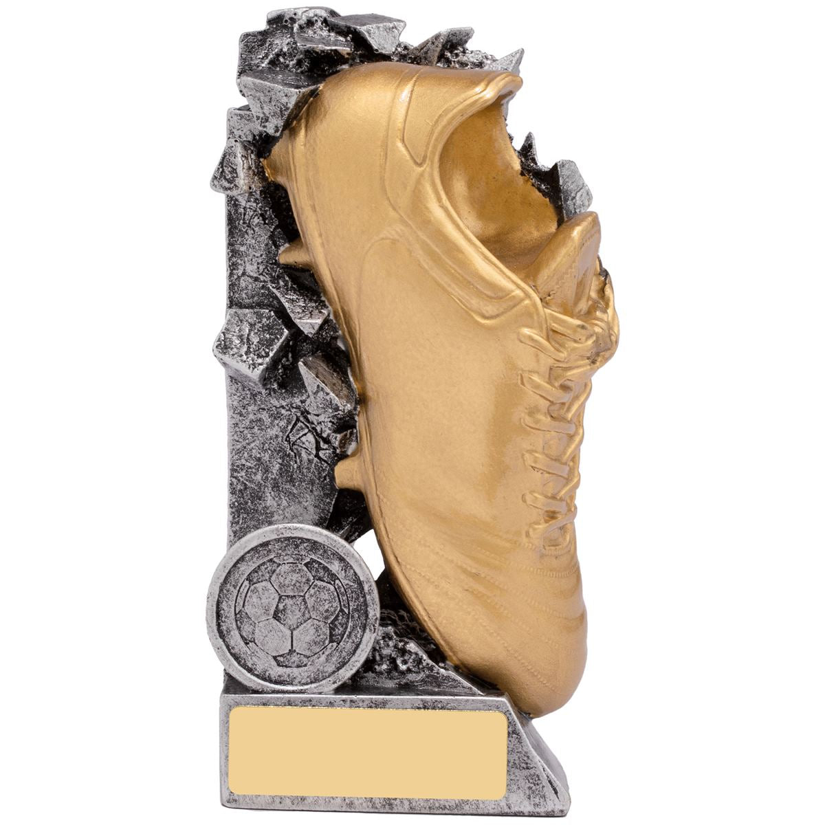 Golden Boot Trophy Breakout 2 Resin Football Award - 6 in