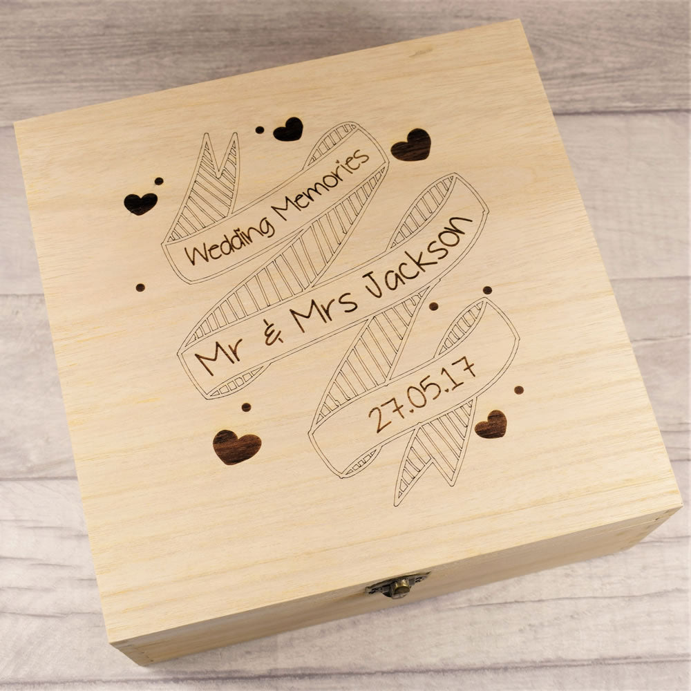 Mrs. Trophy Engraved Mr & Mrs Wedding Memories Box - NorthEastTrophies.co.uk ...